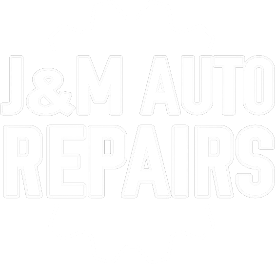 J&M Auto Repairs white logo